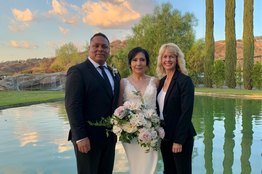So proud of my wife Rebecca who led a bilingual wedding today in Temecula Wine Country for Oscar and Monica
